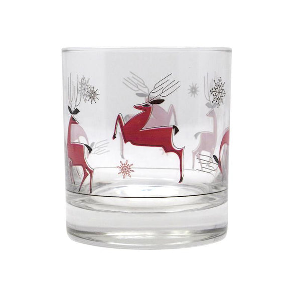 Reindeer Games Rocks Glass