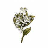 White Hydrangea Brooch