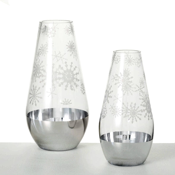 Glass Snowflake Vase