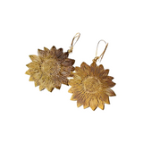 Large Sunflower Earrings