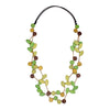 Green Lizzie Petal Necklace