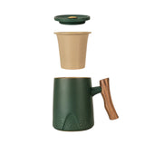 Tea Mug with Infuser - Dark Green