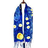 Van Gogh-Inspired Felted Starry Night Scarf