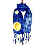 Van Gogh-Inspired Felted Starry Night Scarf