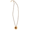 Sunflower Necklace with Pearls