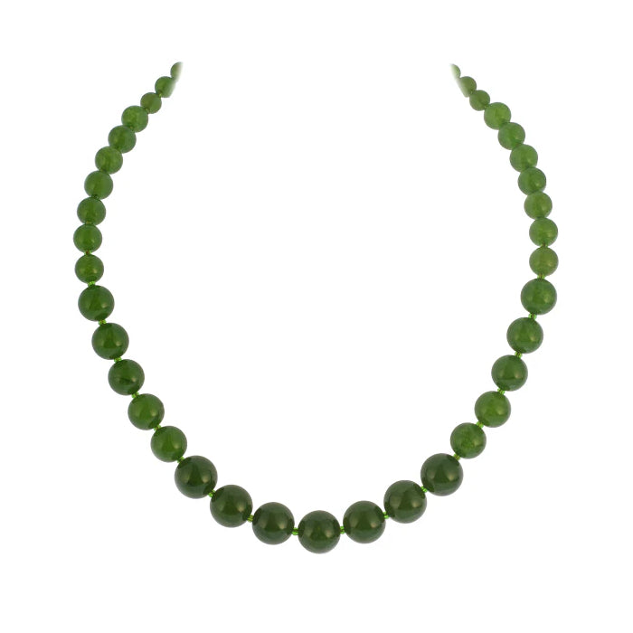 Graduated Green Jade Necklace