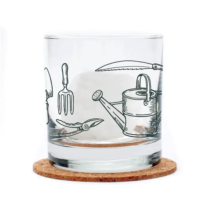 Gardening Tools Whiskey Glass