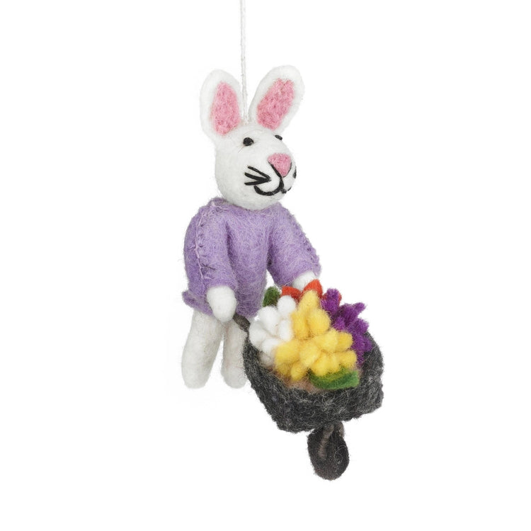 Francesca Floral Bunny Ornament