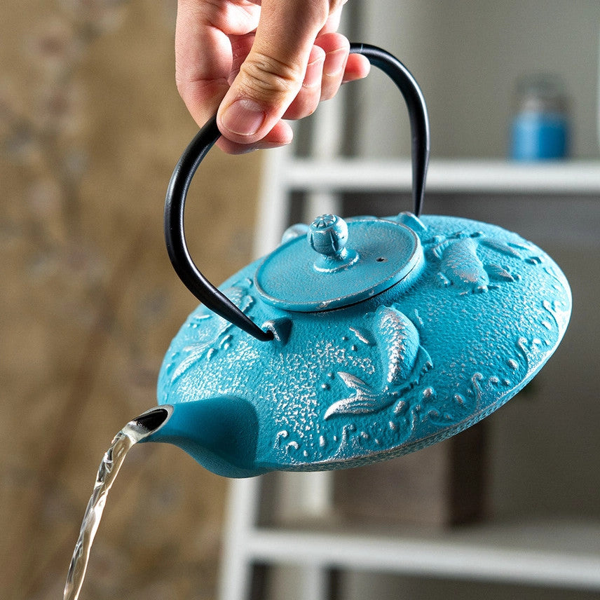 Blue Koi Tea Pot