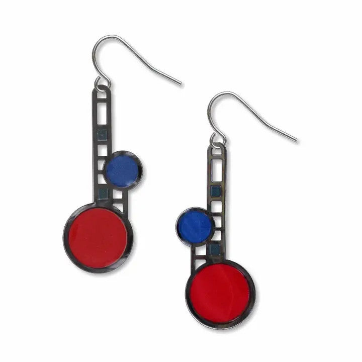 Frank Lloyd Wright 'Coonley Playhouse' Earrings