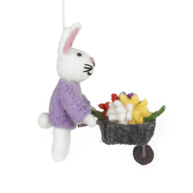 Francesca Floral Bunny Ornament