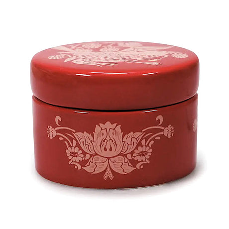 Morris 'Strawberry Thief' Trinket Box - Raspberry