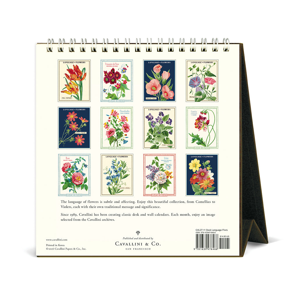 2027 Language of Flowers Desk Calendar