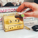Gold Chrome Cassette Tape Wallet