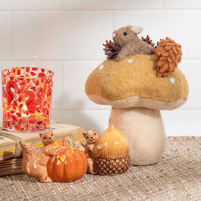 Felt Mouse in Mushroom
