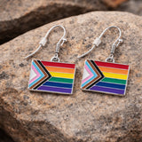 Daniel Quasar Flag Hanging Earrings