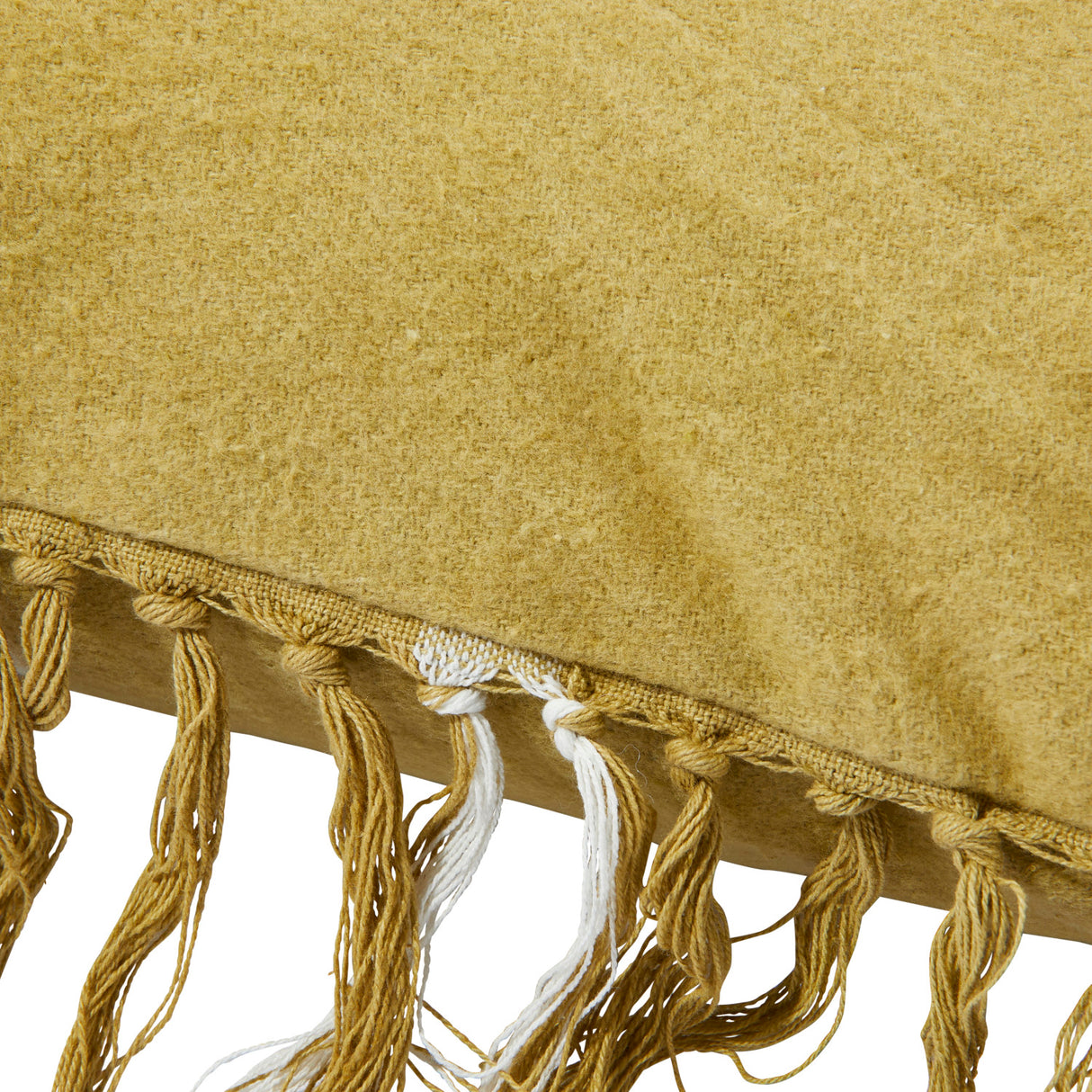 Flannel & Fringe Throw Pillow