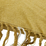Flannel & Fringe Throw Pillow