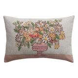 Embroidered Still Life Pillow