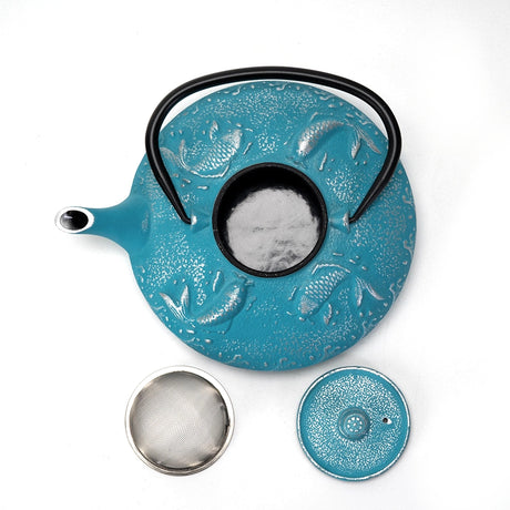 Blue Koi Tea Pot