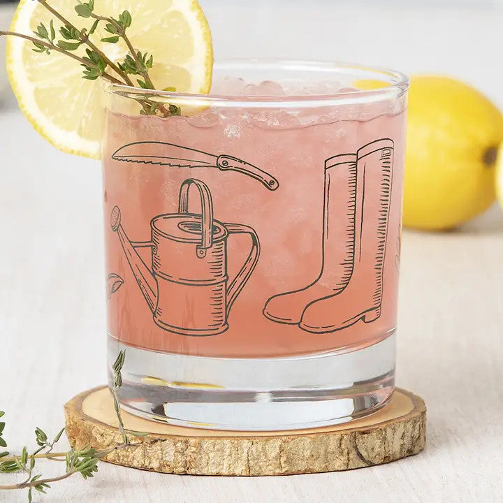 Gardening Tools Whiskey Glass
