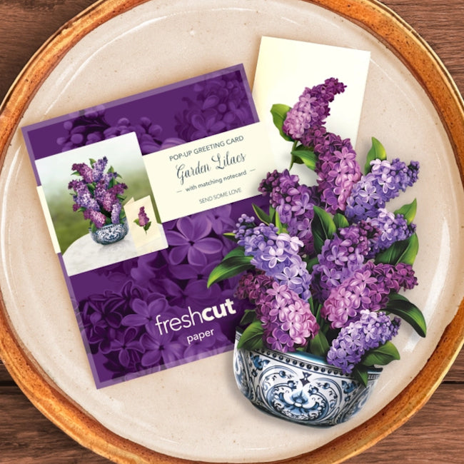 Mini Garden Lilacs Pop-Up Greeting Card