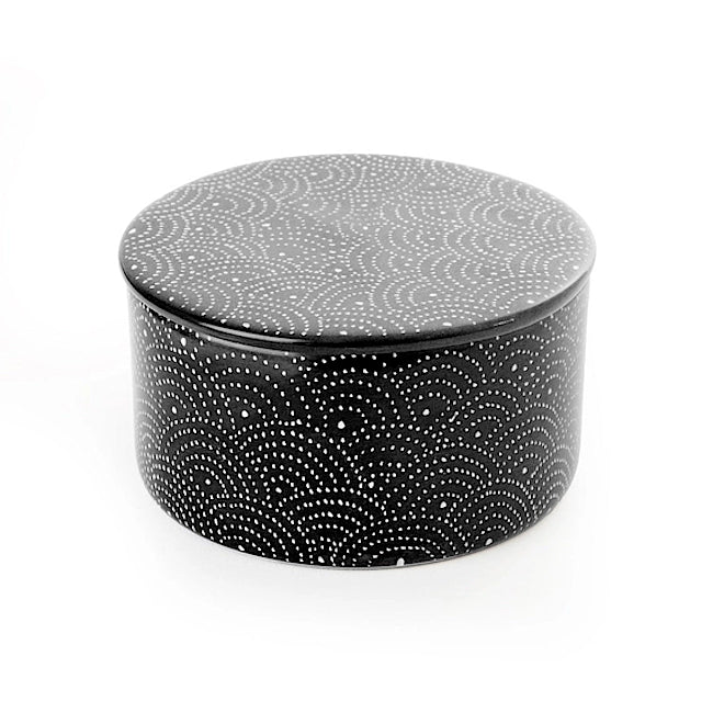 Black Deco Dot Soapstone Box