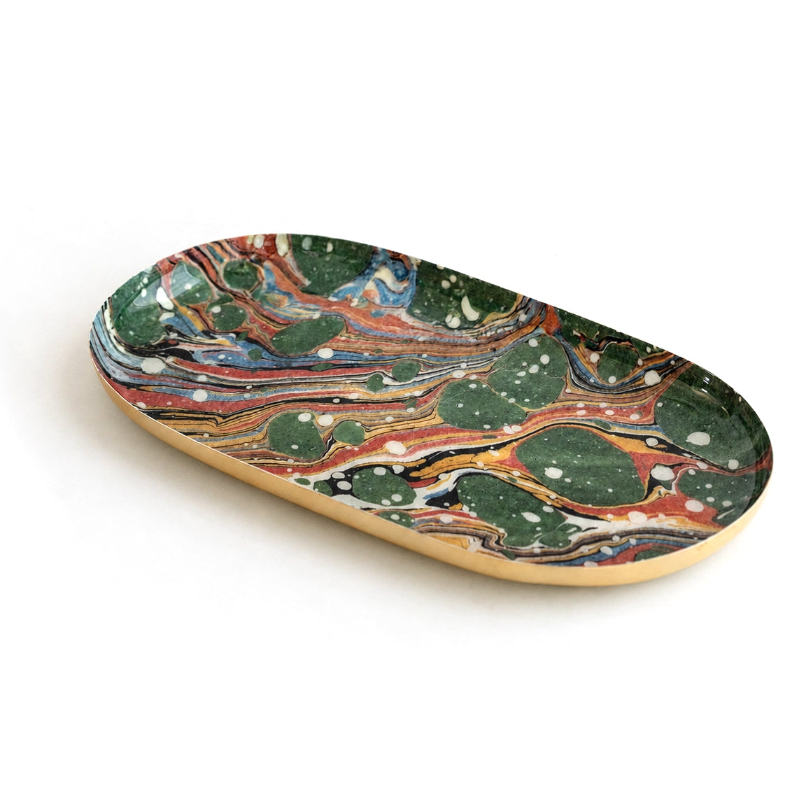 Art of Marbling Oval Tray