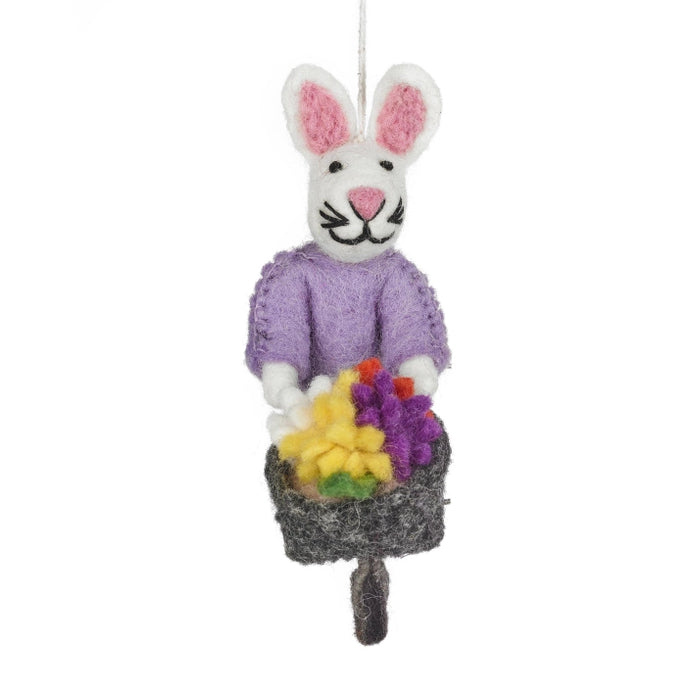 Francesca Floral Bunny Ornament