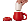 Red Cat Tea Mug with Infuser