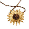 Sunflower Necklace with Pearls