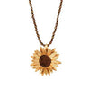 Sunflower Necklace with Pearls