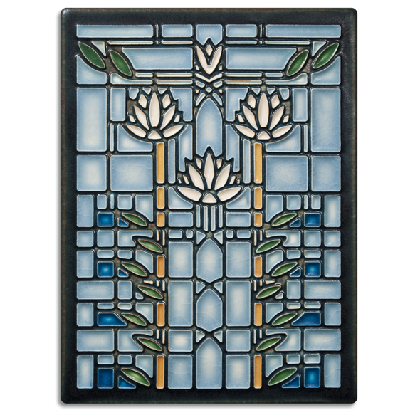 Frank Lloyd Wright 'Waterlilies' Motawi Tile