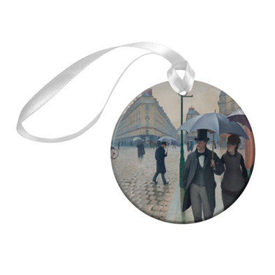 Caillebotte 'Paris Street, Rainy Day' Porcelain Ornament