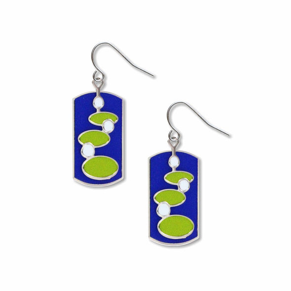 Abstract Water Lilies Earrings