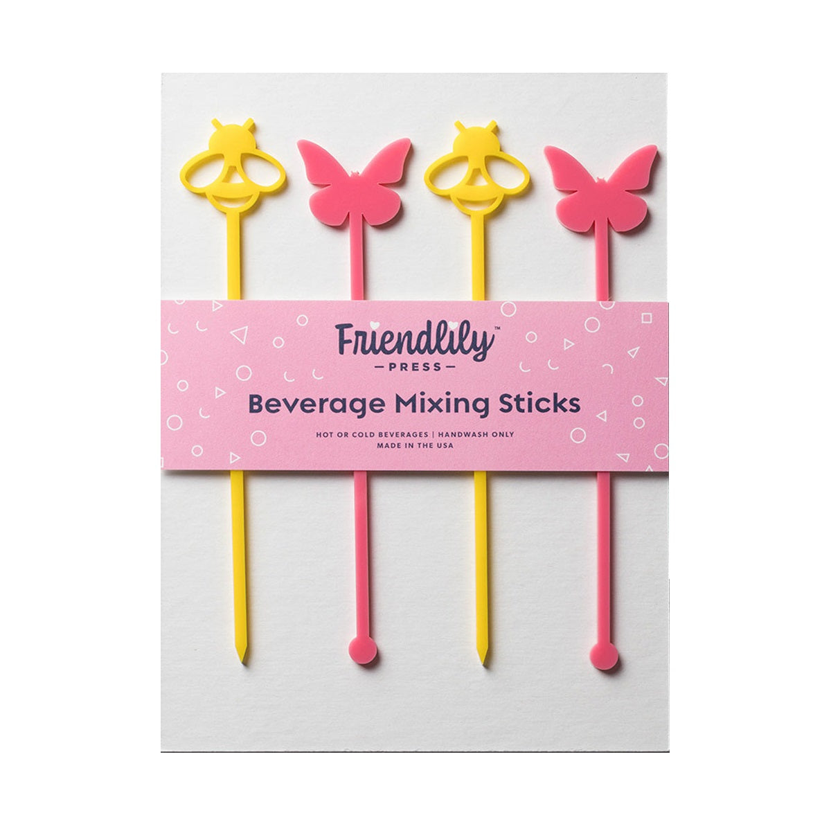 Reusable Beverage Mixing Sticks - Bees & Butterflies