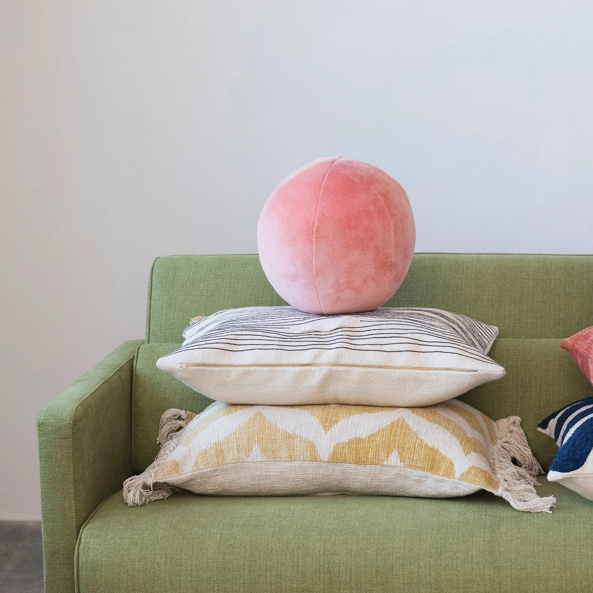 Pink Velvet Orb Pillow