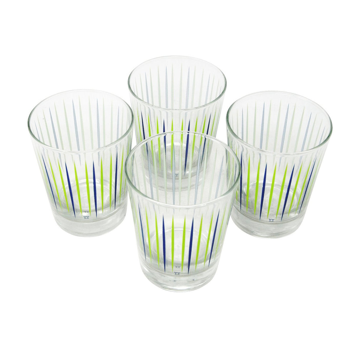 Modern Home Bar "Pick Me" Blue & Green Old Fashioned Glasses