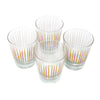 Modern Home Bar "Pick Me" Orange and Pink Old Fashioned Glasses