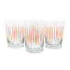 Modern Home Bar "Pick Me" Orange and Pink Old Fashioned Glasses