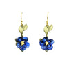 Blue Violet Dangle Earrings