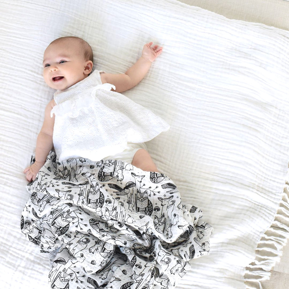 Organic Muslin Swaddle - Forest