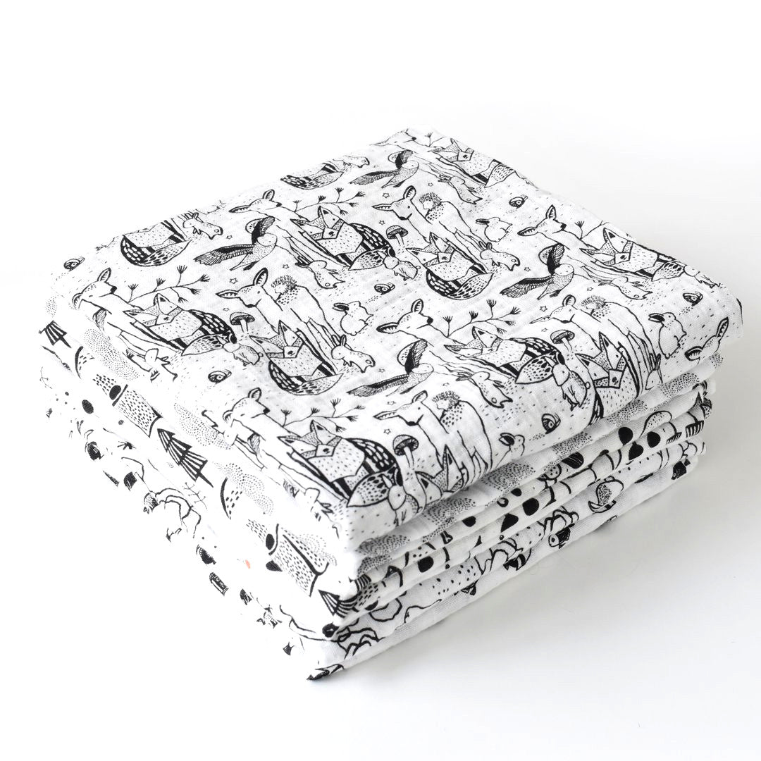 Organic Muslin Swaddle - Forest